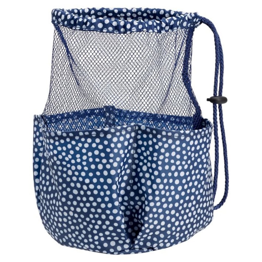Cute polka dot drawstring Hanging Shower Caddy